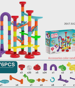 Montessori Marble Run Bouwset - Interactief Educatief Speelgoed voor Kinderen
