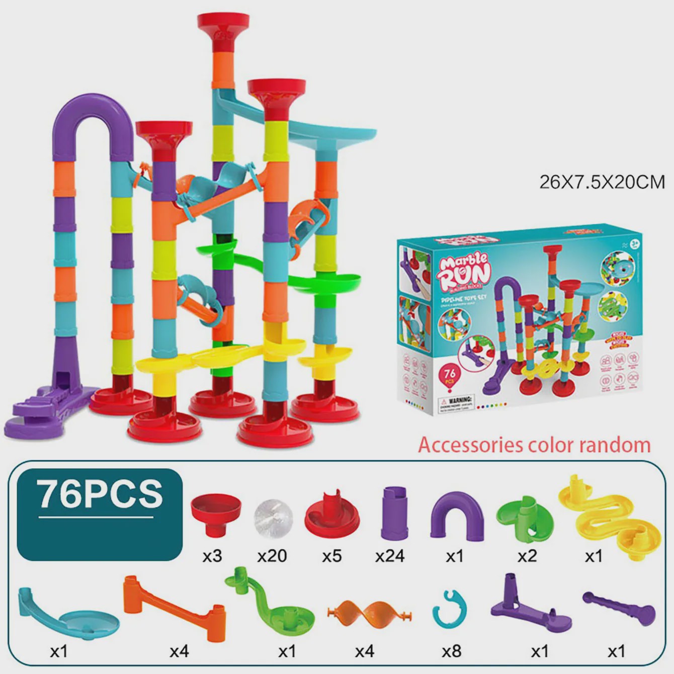 Montessori Marble Run Bouwset - Interactief Educatief Speelgoed voor Kinderen
