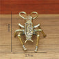 Miniatuur Koperen Insect Beeldjes: Bidsprinkhaan, Libelle, Bij & Krekel - Feng Shui Decoratie