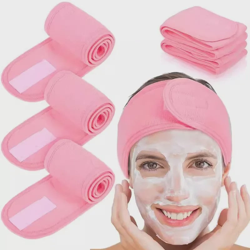 Verstelbare Make-up Haarband (5 Stuks) - Zachte Handdoekstof voor Gezichtsreiniging, Yoga & Spa