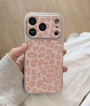 Luxe Leopard Print Telefoonhoesje voor iPhone - Schokbestendig met Bumper