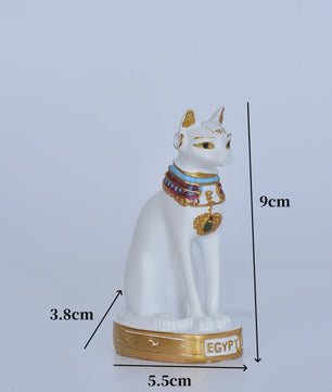 Elegante Egyptische Kattenbeeldjes - Retro Stijl & Sfeervolle Decoratie