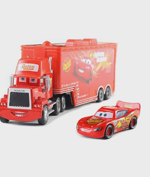Cars Lightning McQueen Container Vrachtwagen Speelgoed - Alloy Diecast Model