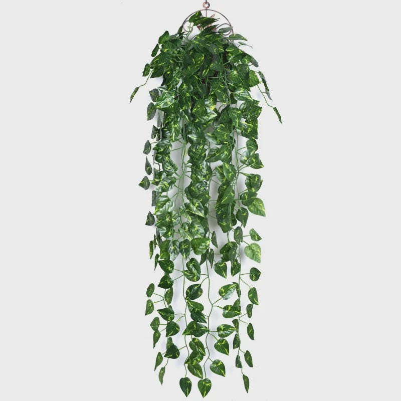 90cm Kunstplant Hangplant Klimop Pothos Begonia Druivenblad - Decoratieve Muurdecoratie