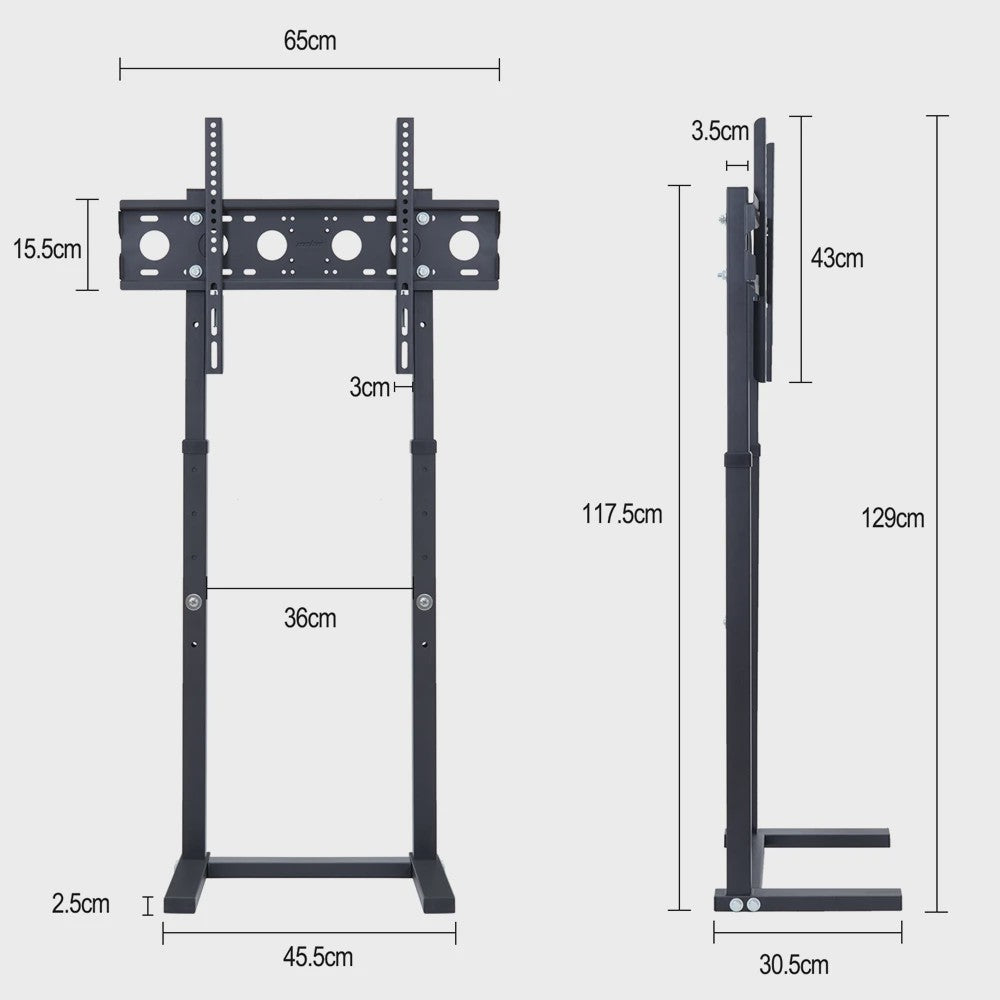 Verstelbare TV Standaard (32-85 inch) - Geen Boren Nodig