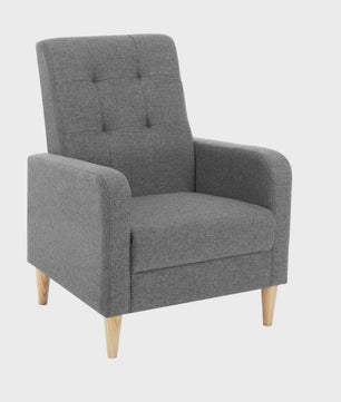 Moderne Lounge Fauteuil met Armleuningen en Massief Houten Poten - Comfortabel en Stijlvol