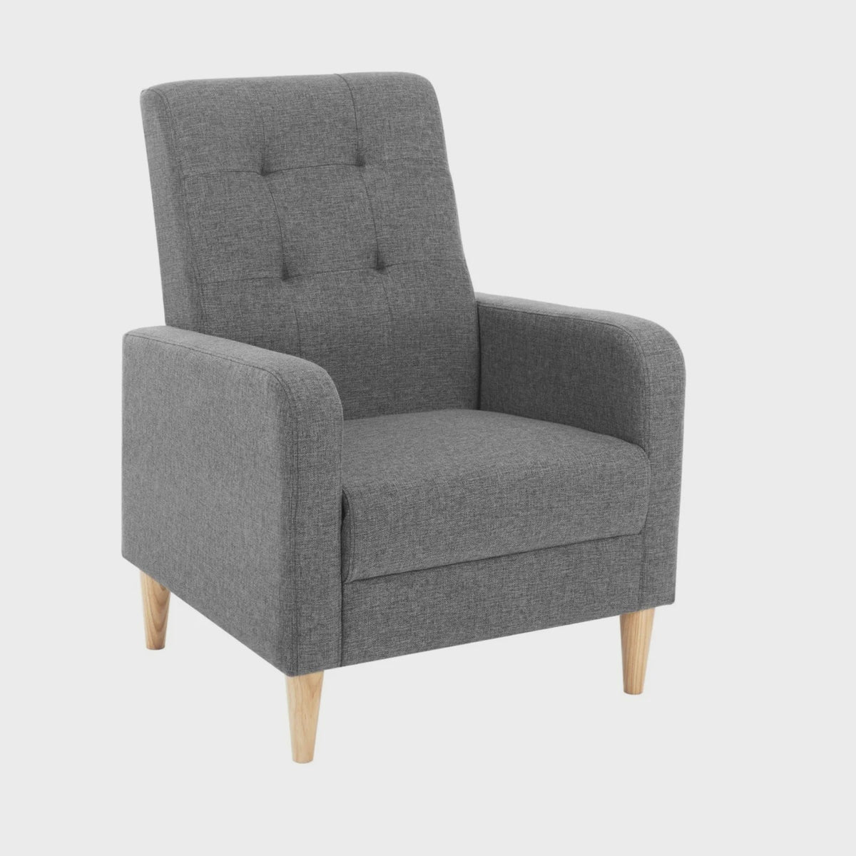 Moderne Lounge Fauteuil met Armleuningen en Massief Houten Poten - Comfortabel en Stijlvol