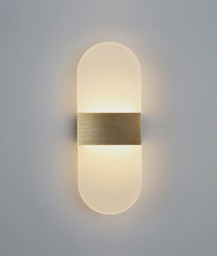 Moderne LED Wandlamp Aluminium & Mat Acryl - Hotel Corridor, Slaapkamer