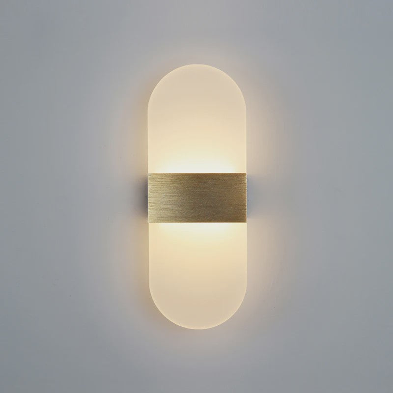 Moderne LED Wandlamp Aluminium & Mat Acryl - Hotel Corridor, Slaapkamer