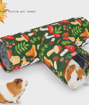 3-Weg Tunnel voor Kleine Huisdieren - Wasbaar & Opvouwbaar Speelgoed voor Konijn, Hamster & Cavia