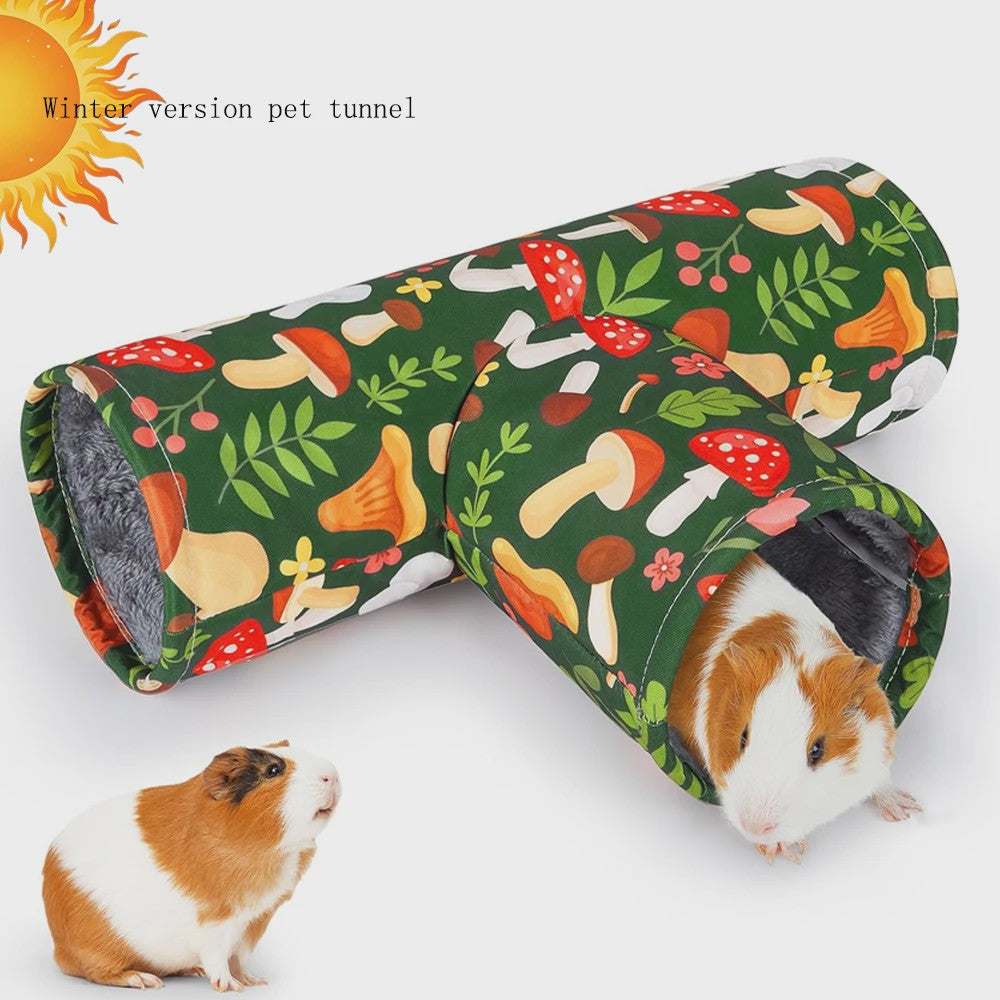 3-Weg Tunnel voor Kleine Huisdieren - Wasbaar & Opvouwbaar Speelgoed voor Konijn, Hamster & Cavia