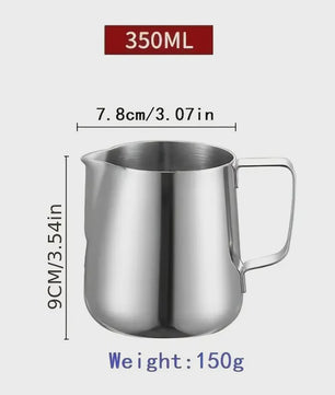 Set van 3 RVS Melkopschuimkannen (350/600/900ml) met Maatverdeling - Barista Kwaliteit