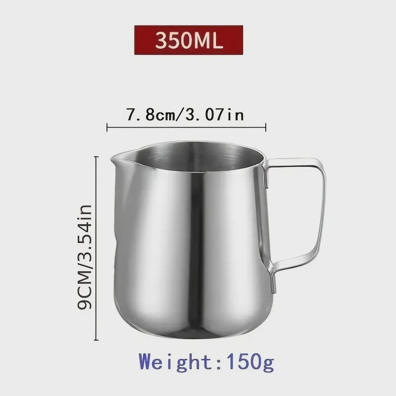 Set van 3 RVS Melkopschuimkannen (350/600/900ml) met Maatverdeling - Barista Kwaliteit