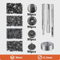 Roestvrij Staal Drukknopen Set 12.5mm Gunmetal Zwart - Kleding & Tassen