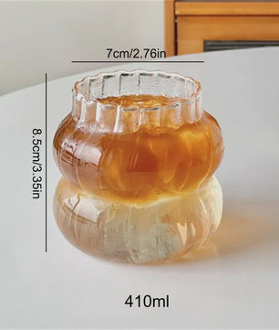 Creatieve Glazen Tumbler - Hittebestendig & Transparant voor Koffie, Sap, Cocktails