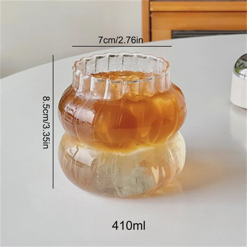 Creatieve Glazen Tumbler - Hittebestendig & Transparant voor Koffie, Sap, Cocktails