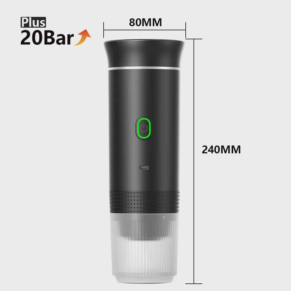 Draagbare Elektrische Espressomachine - 3-in-1 Koffiezetter voor Auto, Thuis & Camping