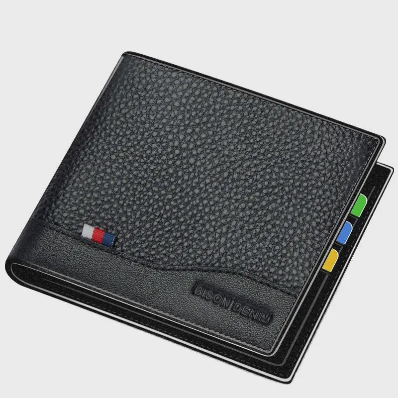 Luxe Heren Portemonnee van Bison Denim | Echt Leer, RFID, Muntvak & Kaarthouder (Model N4470)