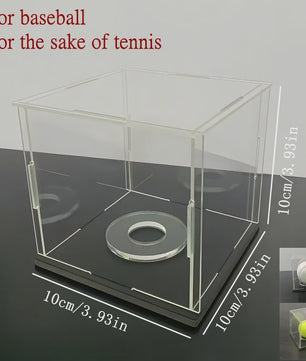 Acryl Display Box met Bodemplaat - Stofvrij Presenteren van Sportballen