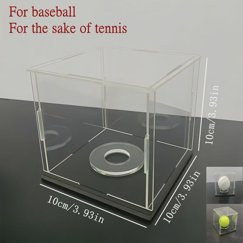 Acryl Display Box met Bodemplaat - Stofvrij Presenteren van Sportballen