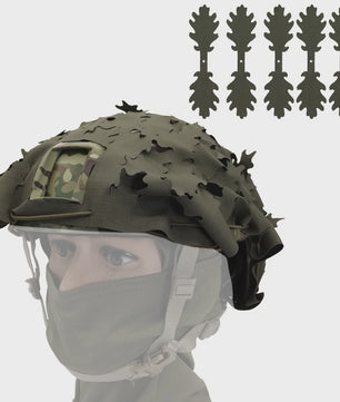 Tactische FAST Helm Cover met Laser Cutting 3D Camouflage - Jacht & Outdoor Accessoires