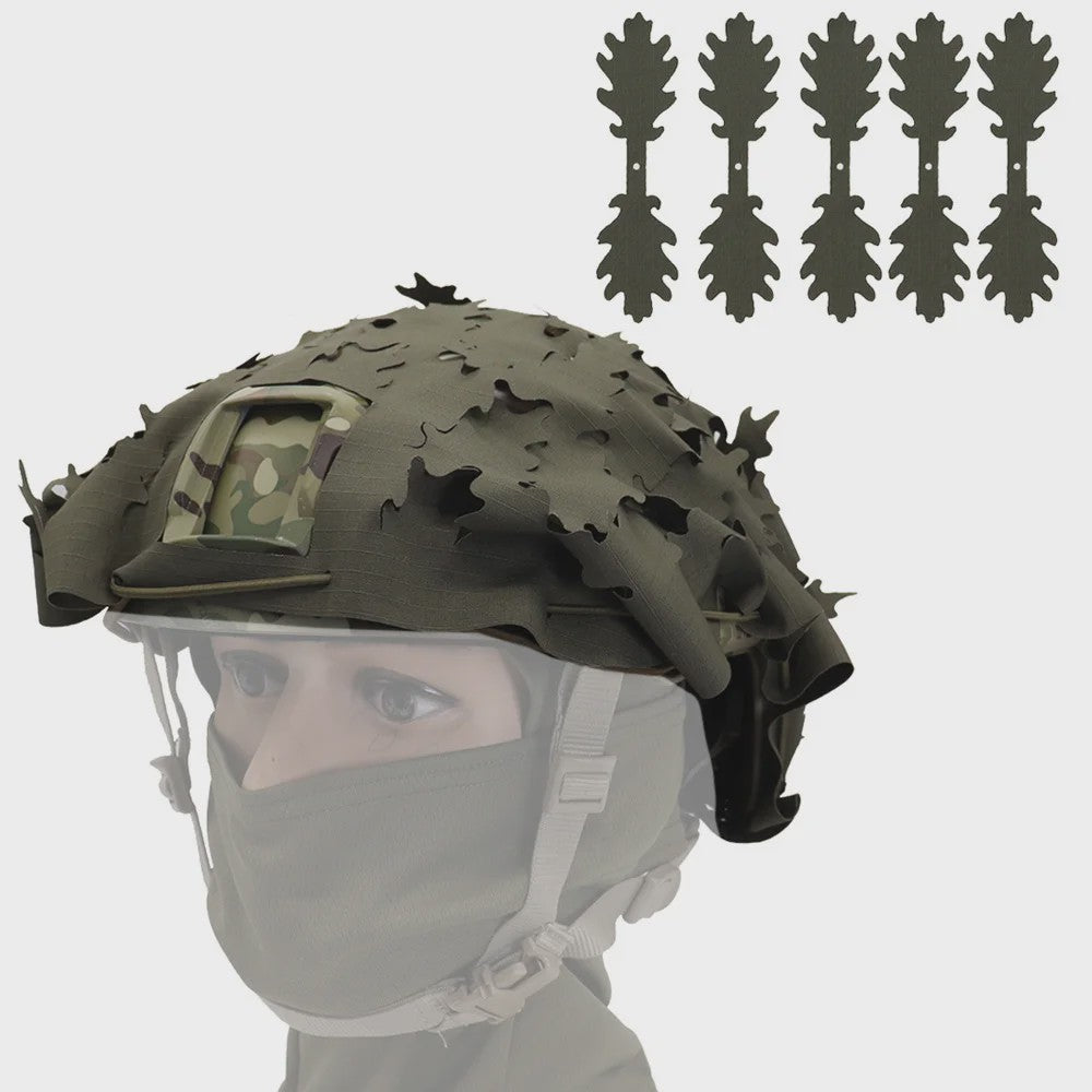 Tactische FAST Helm Cover met Laser Cutting 3D Camouflage - Jacht & Outdoor Accessoires