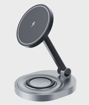 3-in-1 Magnetische Draadloze Oplader Stand & Pad voor iPhone, Apple Watch & AirPods