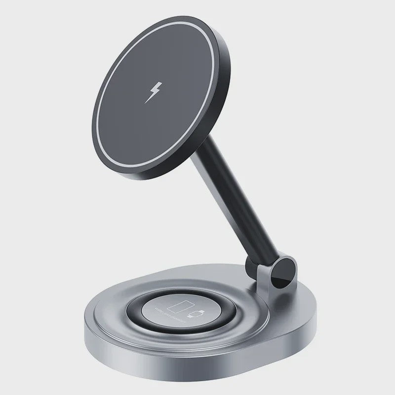 3-in-1 Magnetische Draadloze Oplader Stand & Pad voor iPhone, Apple Watch & AirPods