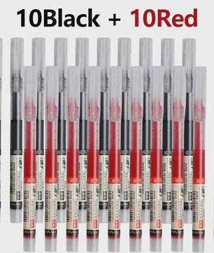 Set van 1-20x Gel Pen Zwart/Blauw/Rood - 0.5mm Naaldpunt voor Studenten & Kantoor