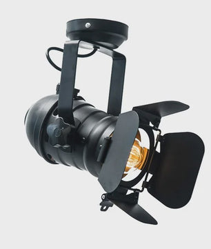 Industriële Tripod Vloerlamp - Retro Studio Verlichting Zwart