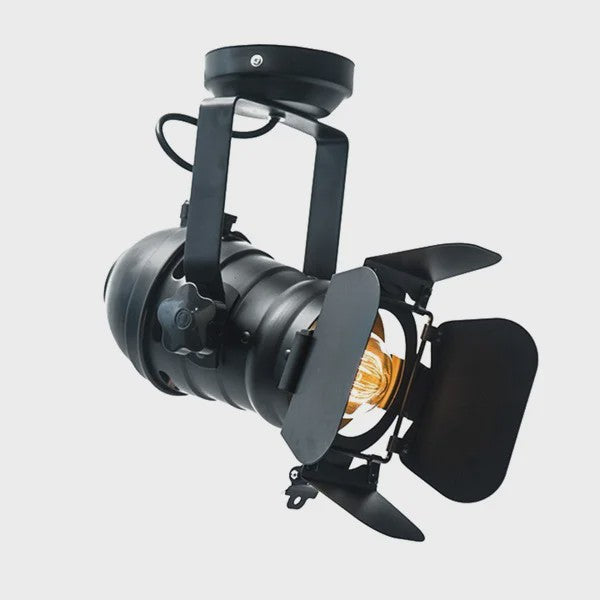 Industriële Tripod Vloerlamp - Retro Studio Verlichting Zwart