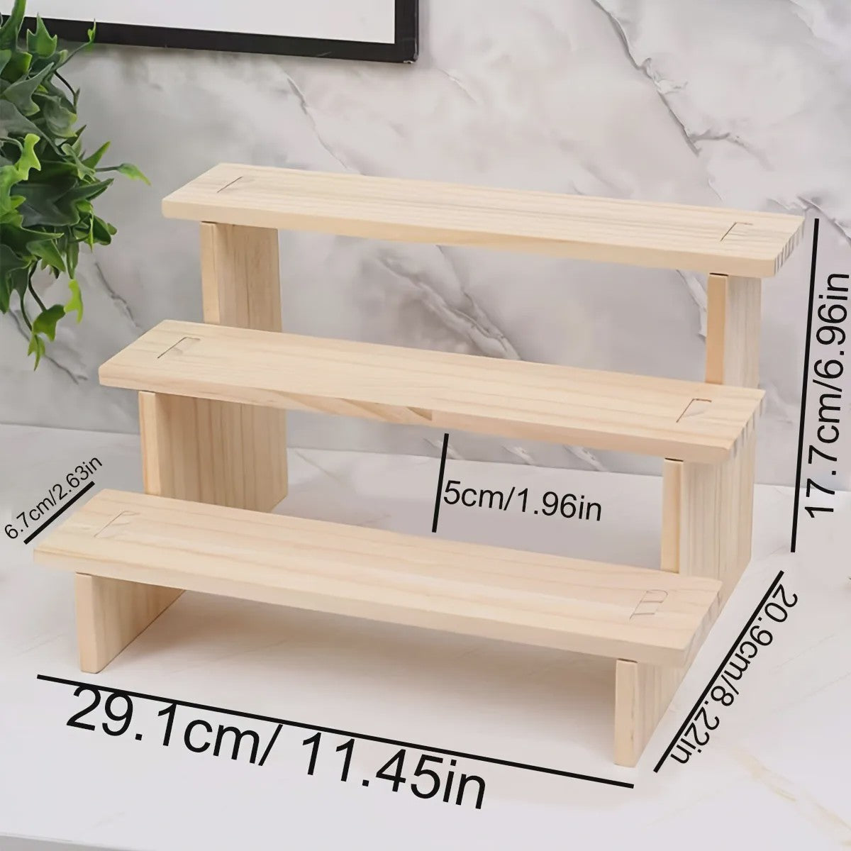 Houten Display Rek - Presenteer Parfum, Cosmetica & Sieraden