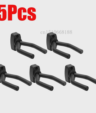 Gitaar Muurbeugel Hanger Set (1-10 Stuks) - Zwart - Universeel voor Gitaar, Bas, Ukulele