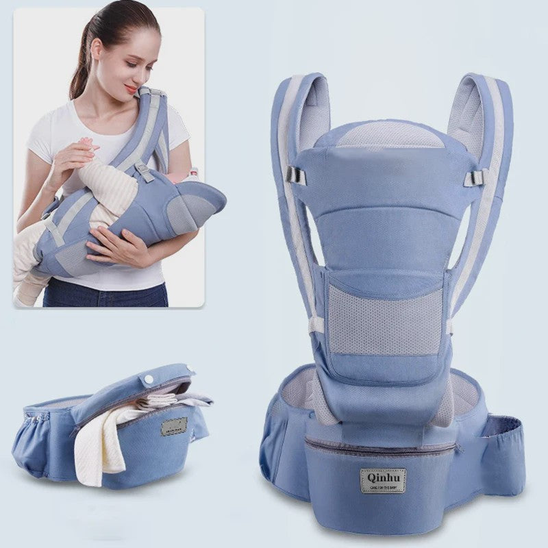 Ergonomische Baby Draagzak met Heupzitje - Multifunctioneel & Comfortabel