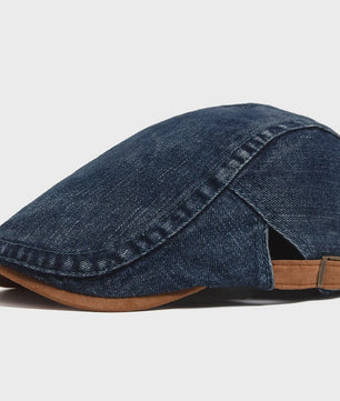 Vintage Denim Newsboy Pet voor Dames en Heren - Casual Platte Vizier Pet, Verstelbaar