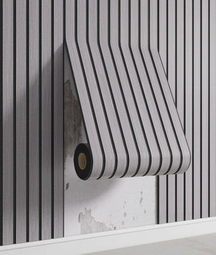 3D Houten Lamellen Behang - Zelfklevend, Waterdicht & Verdikkend - Wanddecoratie