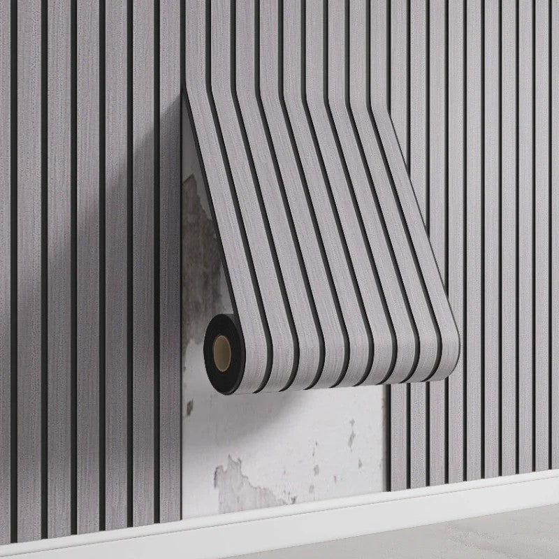 3D Houten Lamellen Behang - Zelfklevend, Waterdicht & Verdikkend - Wanddecoratie