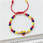 Colombia Vlag Armband - Verstelbaar Patriotisch Sieraden met Rood, Geel en Blauwe Kralen