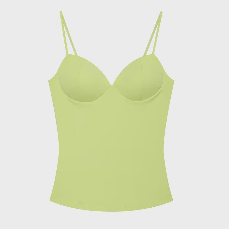Dames Crop Top Corset Camisole Bruin - Mouwloos, Bodycon & Backless