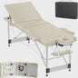 Draagbare Massage Tafel Aluminium - Inklapbaar, Verstelbaar (62-83cm), 230kg Draagkracht, met Armleuningen & Hoofdsteun