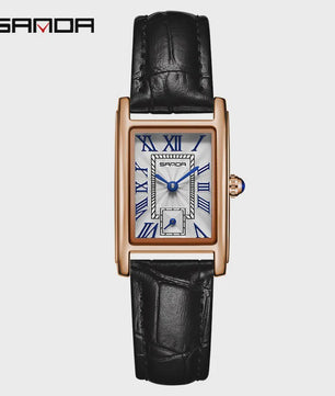 SANDA 1116 Elegante Dameshorloge Rechthoekig - Waterdicht & Stijlvol
