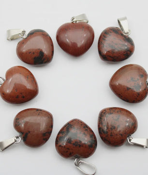 30x Natuursteen Hart Hangers (Amethist/Kwarts/Agaat) - DIY Sieraden Maken