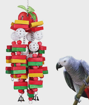 Kleurrijk Houten Vogel Speeltje - Kauwspeelgoed & Schommel voor Papegaaien en Parkieten