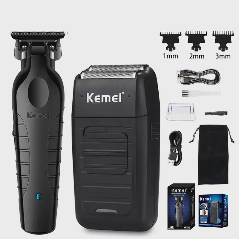 Kemei KM-2299 Professionele Elektrische Baardtrimmer & Tondeuse - USB Oplaadbaar