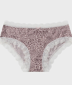 Dames Kant & Luipaardprint Thong Panties - Sexy, Ademend & Comfortabel Ondergoed