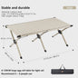 Opvouwbare Kampeer Eierrol Tafel - Draagbaar Carbon Staal met Draagtas voor Picnic & BBQ