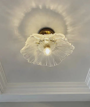 Vintage Bloemen Glazen Hanglamp - Sfeervolle Decoratie voor Woonkamer & Slaapkamer