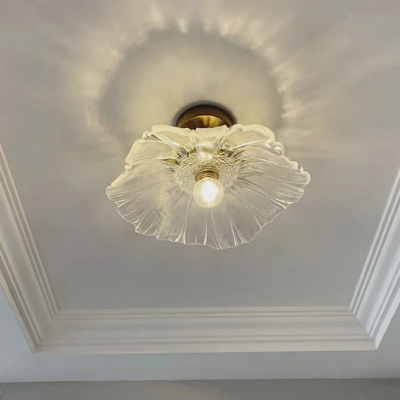 Vintage Bloemen Glazen Hanglamp - Sfeervolle Decoratie voor Woonkamer & Slaapkamer