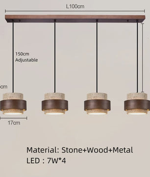 Moderne Design Hanglamp - Sfeervolle Bedlamp met Cave Stone Look