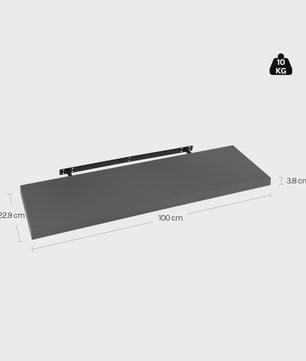 WOLTU Wandrek Houten Drijvende Planken - Stijlvolle Opbergoplossingen voor CD's, Boeken en Decoratie